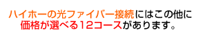 �n�C�z�[�̌��t�@�C�o�[�ڑ��ɂ͂��̑��ɉ��i���I�ׂ�12�R�[�X������܂��B